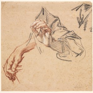 Study of Hands recto, Sketch of a Hand verso, 1700s.