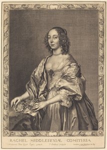 Rachel, Middlesexin kreivitär tekijältä Pierre Lombard after Sir Anthony van Dyck