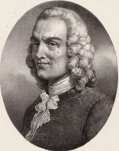 Muotokuva säveltäjä Jean-Philippe Rameausta 1683-1764. tekijältä Pierre Louis Henri Grevedon