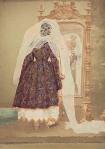 [Kreivitär kultaisessa Pique-mekossa Judithina], 1860-luku. tekijältä Pierre Louis Pierson