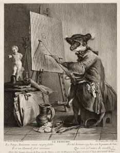 Apinamaalari tekijältä Pierre Louis de Surugue