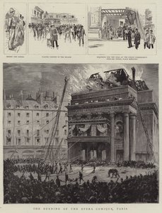 Opera Comiquen palaminen, Pariisi tekijältä Pierre Mejanel