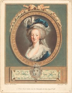 Kuningatar Marie-Antoinette, n. 1789. tekijältä Pierre Michel Alix