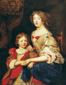 Nainen ja hänen poikansa tekijältä Pierre Mignard