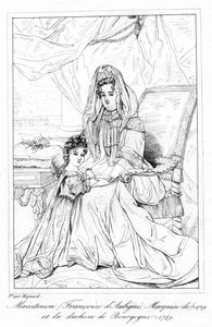 Françoise dAubigné ja Bourgognen herttuatar. tekijältä Pierre Mignard