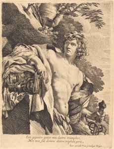 Daavid Goljatin pään kanssa tekijältä Pierre Mignard I after Simon Vouet