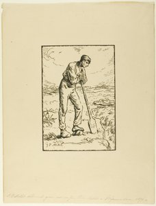 Kaivaja nojaa lapioonsa tekijältä Pierre Millet