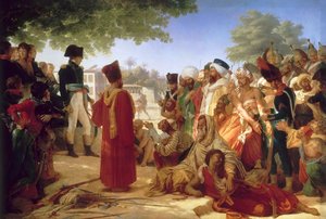 Napoleon Bonaparte anteeksiantamassa kapinallisia Kairossa, 23. lokakuuta 1798 tekijältä Pierre Narcisse Guerin