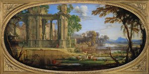 Paysage compose avec ruines antiques - Maisema antiikkisten raunioiden kanssa ... tekijältä Pierre Patel
