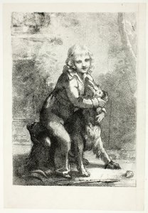 Lapsi koiran kanssa tekijältä Pierre Paul Prud