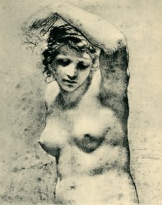 Nainen alaston nostamassa yhtä kättä, c1800, "Marguerite", 1943.