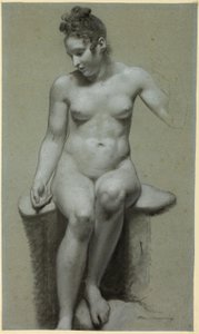 Istuva nainen alasti tekijältä Pierre Paul Prud