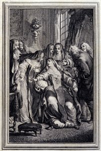 Sairas abbessa - Jean La Fontainen "Tarinoita ja novelleja säkeissä". 1776. P.P. Choffardin kuvitus. tekijältä Pierre Philippe Choffard