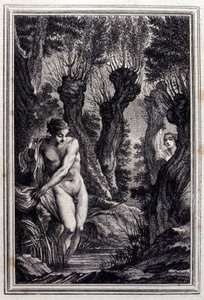 Omantunnon tapaus - Jean La Fontainen "" Tarinoita ja novelleja säkeissä"" 1776. P.P. Choffardin kuvitus.