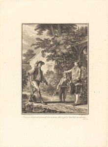 Jokainen kunnioittaa toisten työtä, jotta omansa on turvassa tekijältä Pierre Philippe Choffard after Jean Michel Moreau