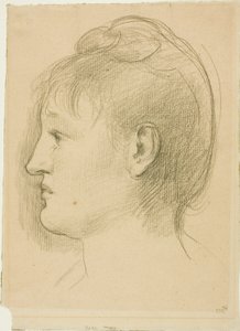 Naisen pää tekijältä Pierre Puvis de Chavannes
