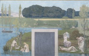 Luonnos Hôtel de Ville de Paris -hotellia varten: kesä tekijältä Pierre Puvis de Chavannes