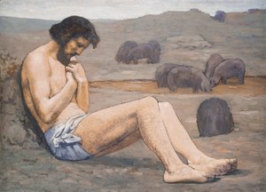 Tuhlaajapoika, noin 1879 (öljy pellavalle). tekijältä Pierre Puvis de Chavannes