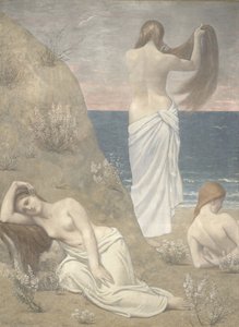 Nuoret tytöt meren rannalla, 1887