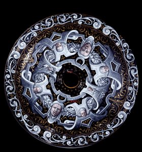 Pierre Reymondille kuuluva Enamaillen tasainen kääntöpuoli (toiminut 1537-1584 jälkeen) 1569. Pariisi, Louvre-museo