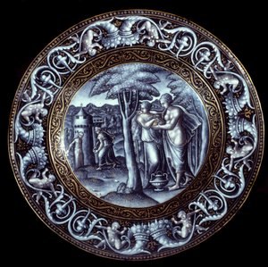 Pierre Reymondin (1513-1584) maalaama Venus ja Psyche-levy emalissa 1500-luku