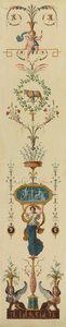 Koristepaneeli, 1790-luku.