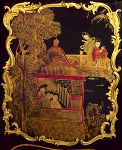 Louis XV -puvun sivupaneeli, n. 1745 (lakka ja kulta puulla) (re 222380)