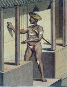 Carépatré Pandaron (uskonnollinen vaikenemisen vannonut), Poissonin kaivertama teoksesta "Voyage aux Indes et a la Chine"
