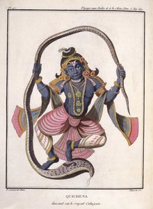 Krishna tanssii Kaliya-käärmeen päällä, Pierre Sonnerat
