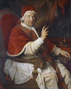 Paavi Benedictus XIV:n (1675-1758) muotokuva, Pierre Subleyrasin (1699-1749) maalaus tekijältä Pierre Subleyras