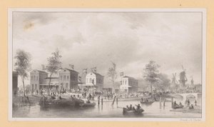 Reinin rautatien asemarakennukset Amsterdamissa tekijältä Pierre Tetar van Elven (possibly)
