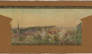 Vanvesin kylätalon luonnos: Vanvesin panoraama tekijältä Pierre Vauthier