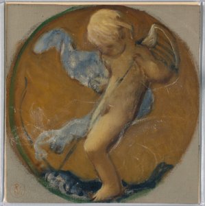 Piirustus, Study for Roundel with Putto, 1800-luvun loppupuoli