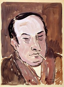 Leon Paul Farguen (1876-1947) runoilijan muotokuva Pierre de Belayn (1890-1947) piirustus 1934. Paris, B.N.