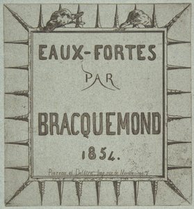 Bracquemondin etsaus, 1854. tekijältä Pierron et Delâtre