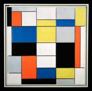 Koostumus A (öljy kankaalle) tekijältä Piet Mondrian