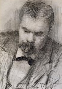 Frits Mondrianin muotokuva, 1898, tekijältä Piet Mondrian