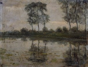 Puut Gein-joen rannalla, Piet Mondrian (1872-1944). Alankomaat, 1900-luku. tekijältä Piet Mondrian