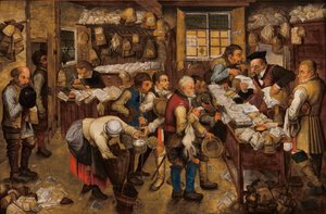 Veronkantajan toimisto tekijältä Pieter Brueghel the Younger