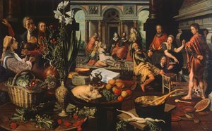 Kristus Martan ja Marian talossa, kirjoittanut Pieter Aertsen (1507 tai 1508-1575) tekijältä Pieter Aertsen