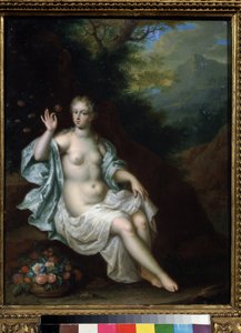 ""Nymfi Floren muotokuva"" (Flora) Pieter Bornin (Bormin) maalaus (1650-1682) 1600-luvun Puškin-museon yksityiskokoelmat, Moskova tekijältä Pieter Borm