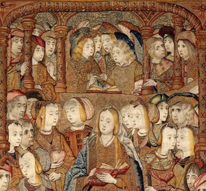 Jumalanäidin voitot tai kultaiset varpuset, n. 1500-02 (kuvakudos)