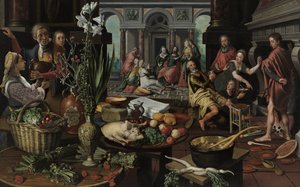 Kristus Marian ja Martan talossa tekijältä Pieter Aertsen