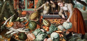 Markkinoiden kohtaus tekijältä Pieter Aertsen