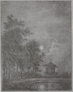 Puutarha kuunvalossa tekijältä Pieter Bartholomeusz. Barbiers