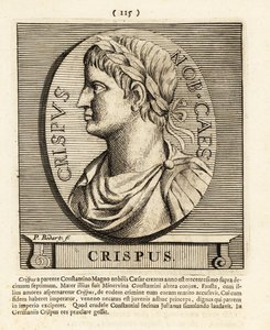 Flavius Julius Crispus, Rooman keisari Konstantinus Kreikan poika, 1724 (kaiverrus) tekijältä Pieter Bodart