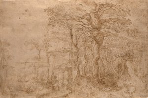 Sylvan maisema viiden karhun kanssa tekijältä Pieter Bruegel the Elder