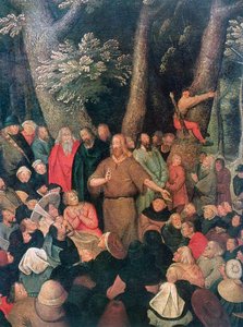 Yksityiskohta Johannes Kastajan saarnasta, 1604 tekijältä Pieter Brueghel the Younger