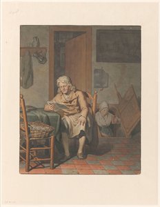 Sisustus lukeva mies. tekijältä Pieter Christoffel Wonder