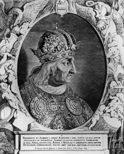 Muotokuva Frederick IV:stä (1415-1493), Pyhän Rooman keisarista, kaiverrus Sompel, Pieter van (b.1600)
